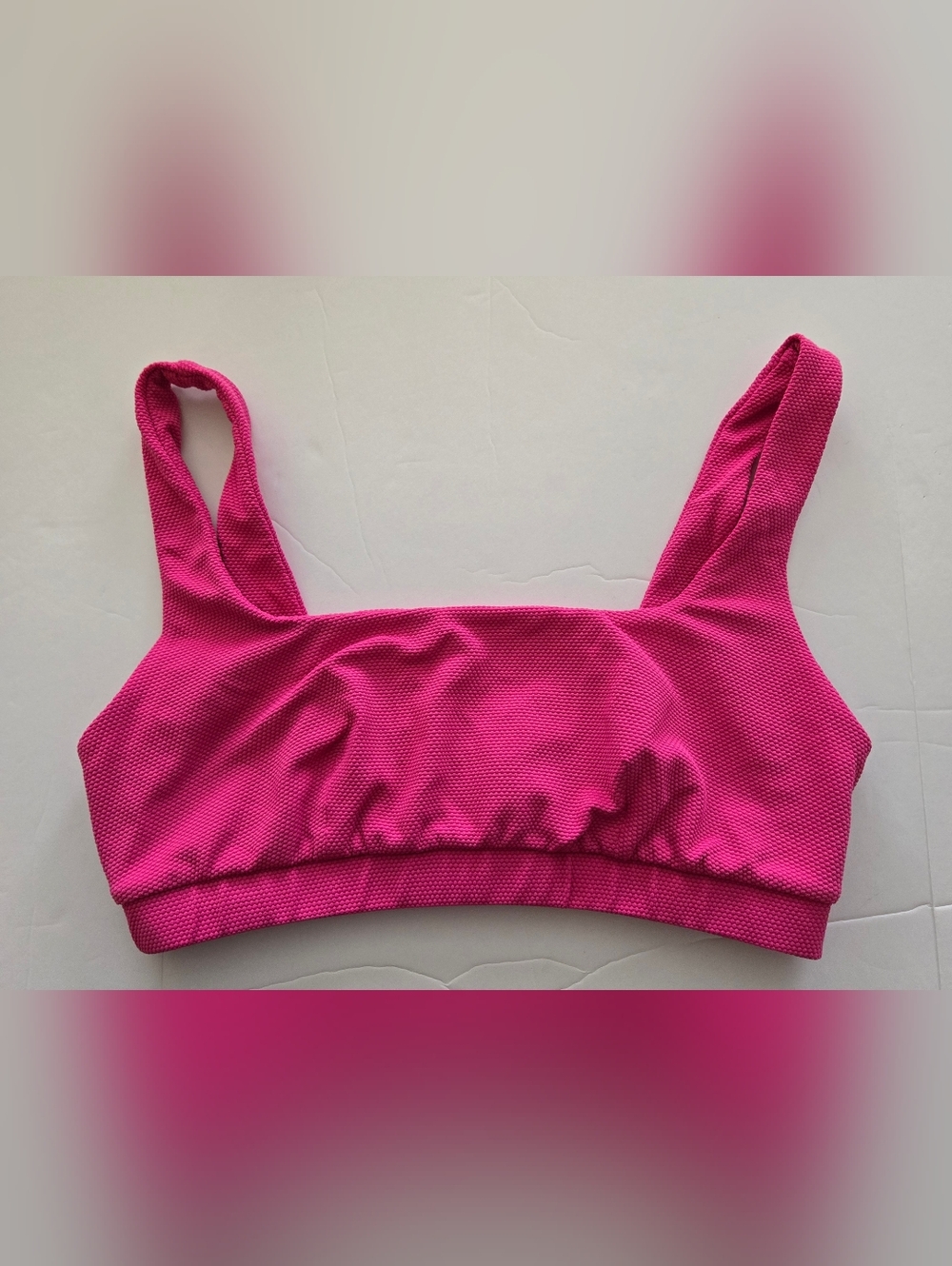 Cossie + Co The Gemma Bikini Top Hot Pink Honeycomb Size 2